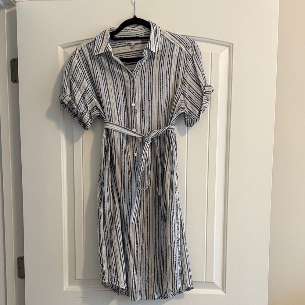 Michael Stars Navy and White Striped Mini Dress